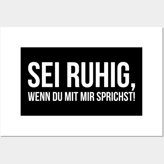 SEI RUHIG, WENN DU MIT MIR SPRICHST! funny saying lustige Sprüche Wall Art by star trek fanart and more